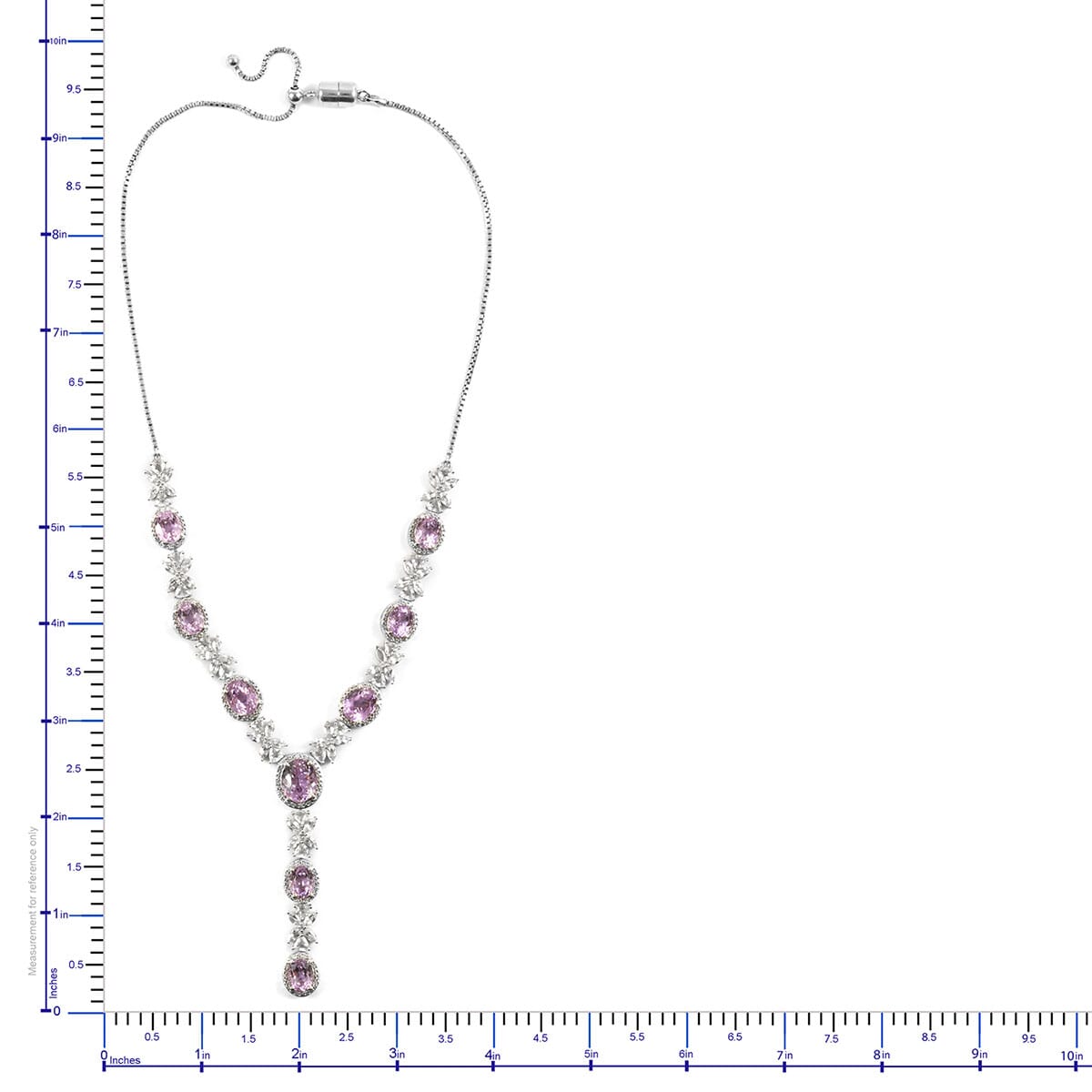STS Closeout Kunzite and Multi Gemstone Necklace 20 Inches in Platinum Over Sterling Silver 39 Grams 43.25 ctw image number 4