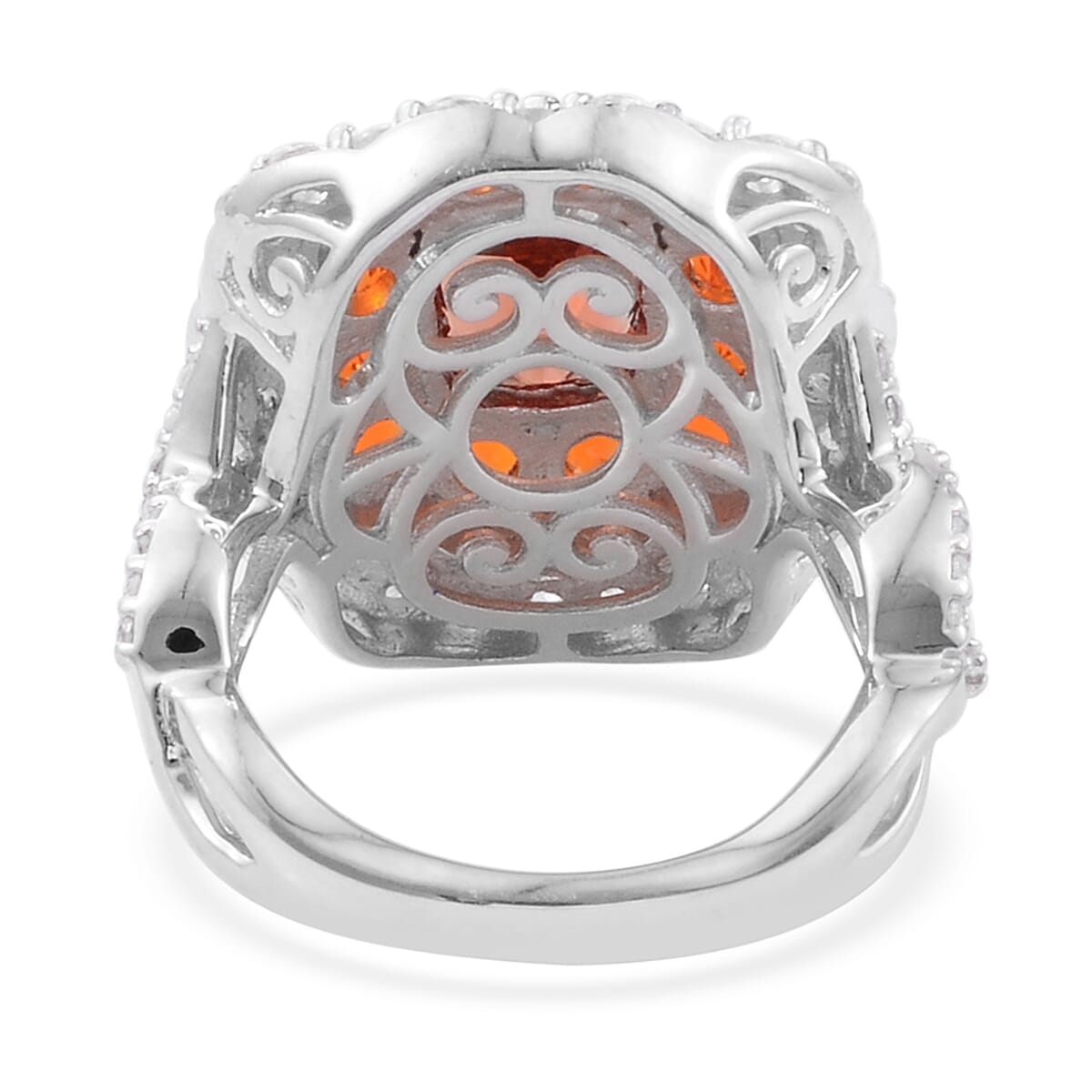 Red Andesine Labradorite and Multi Gemstone Ring in Platinum Over Sterling Silver (Size 6.0) 4.10 ctw image number 3