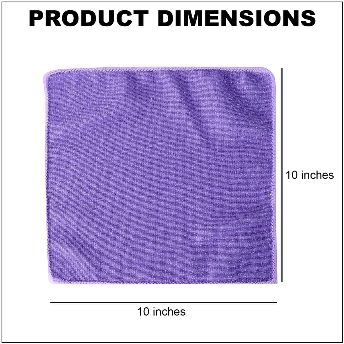 Homesmart Set of 20 Purple Double Sided Microfiber and Scratch Fiber Dish Cloth image number 3