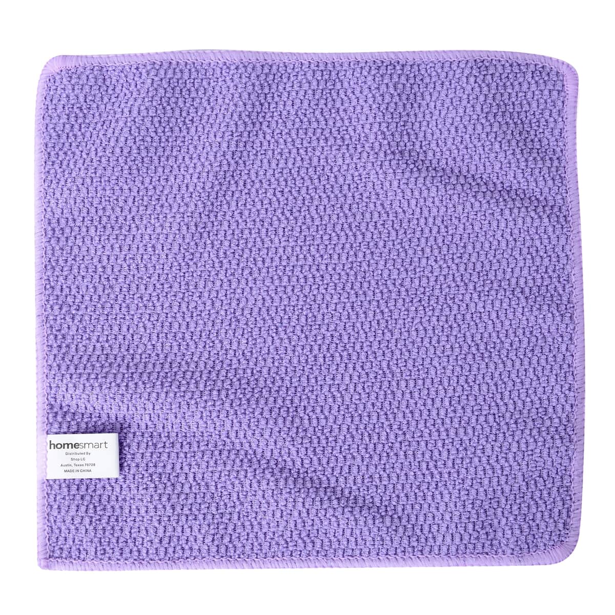 Homesmart Set of 20 Purple Double Sided Microfiber and Scratch Fiber Dish Cloth image number 6