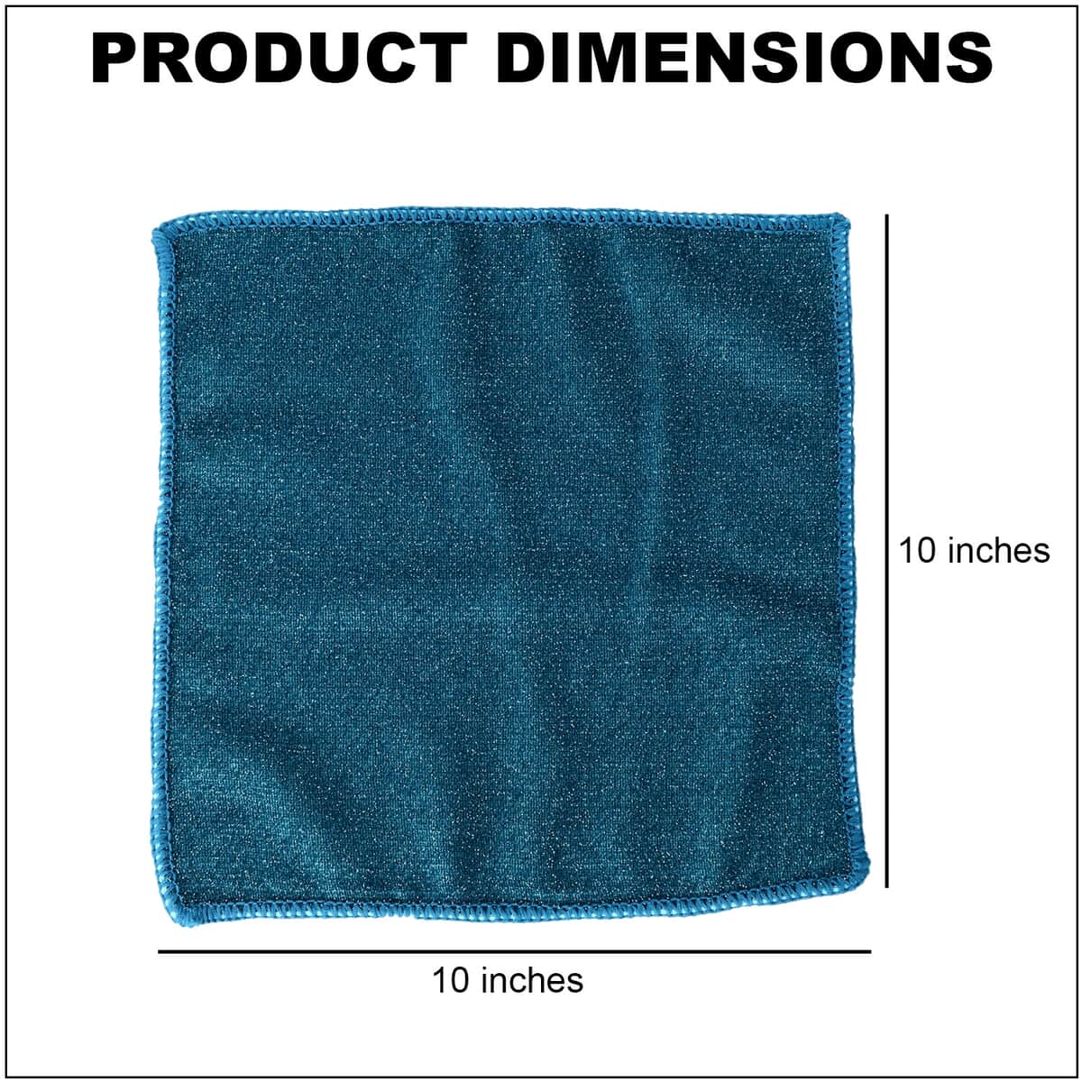 Homesmart Set of 20 Teal Double Sided Microfiber and Scratch Fiber Dish Cloth image number 3