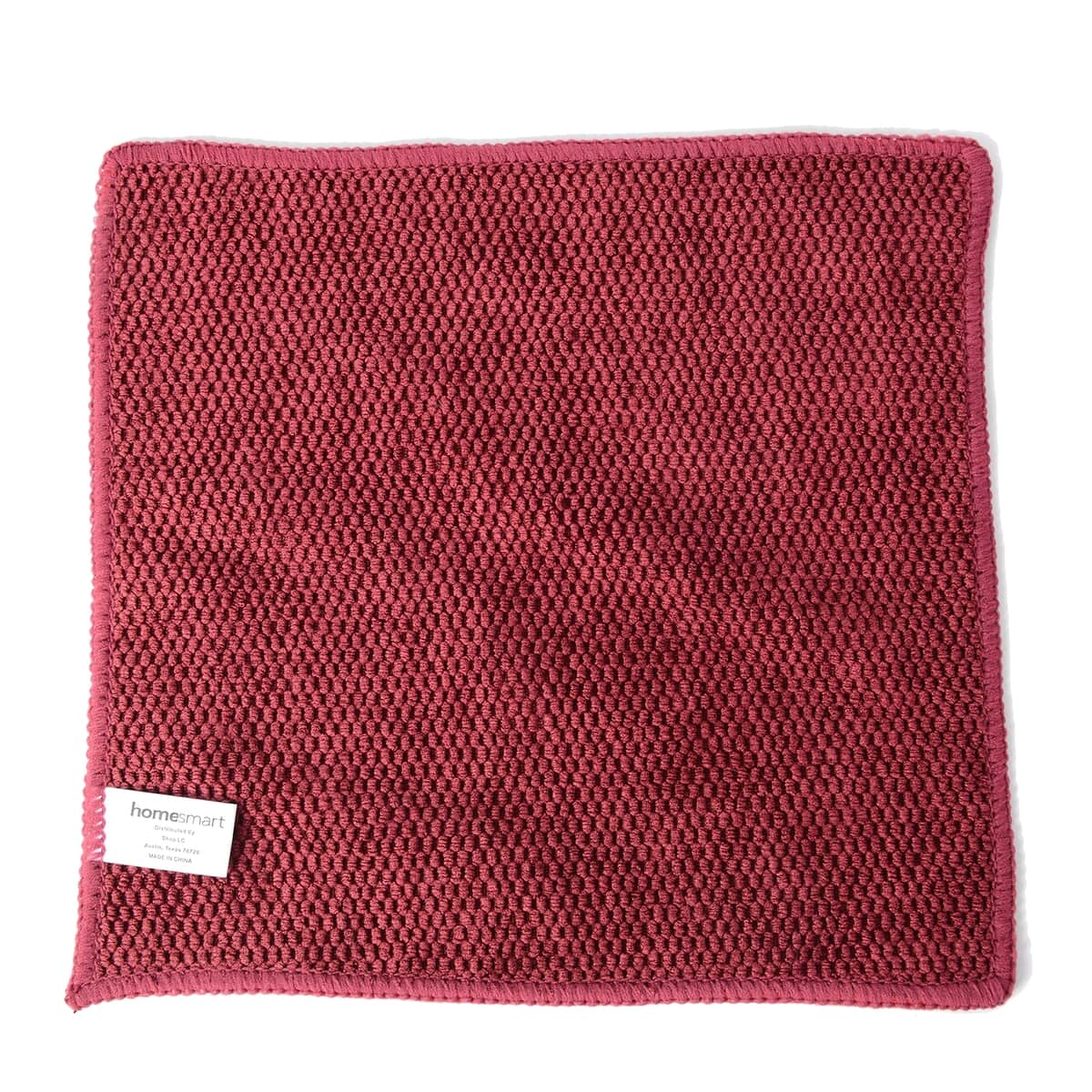 Homesmart Set of 20 Burgundy Double Sided Microfiber and Scratch Fiber Dish Cloth image number 6