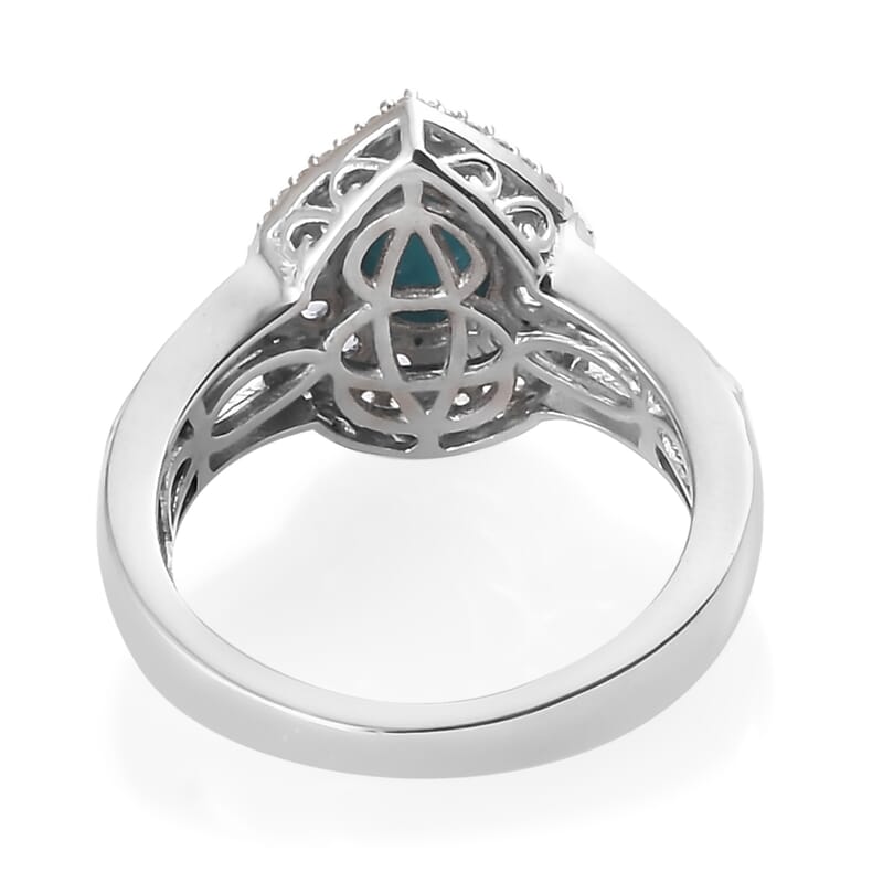 Sleeping Beauty Turquoise and Multi Gemstone 2.25 ctw Ring in Platinum Over Sterling Silver (Size 5.0)
