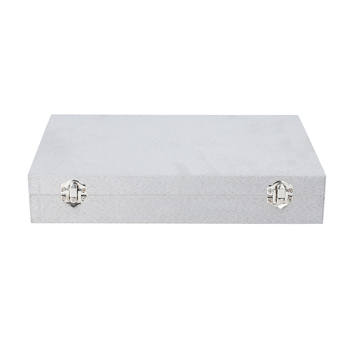 Slate Velvety Jewelry Box with Scratch and Anti- Tarnish Protection Lining image number 1