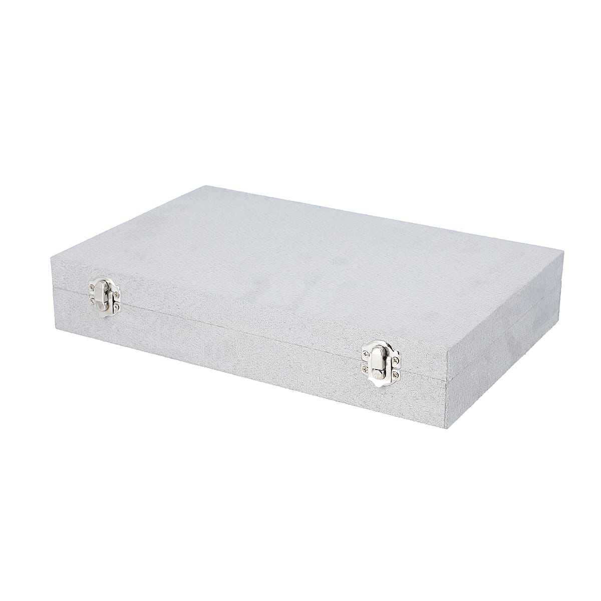 Slate Velvety Jewelry Box with Scratch and Anti- Tarnish Protection Lining image number 3
