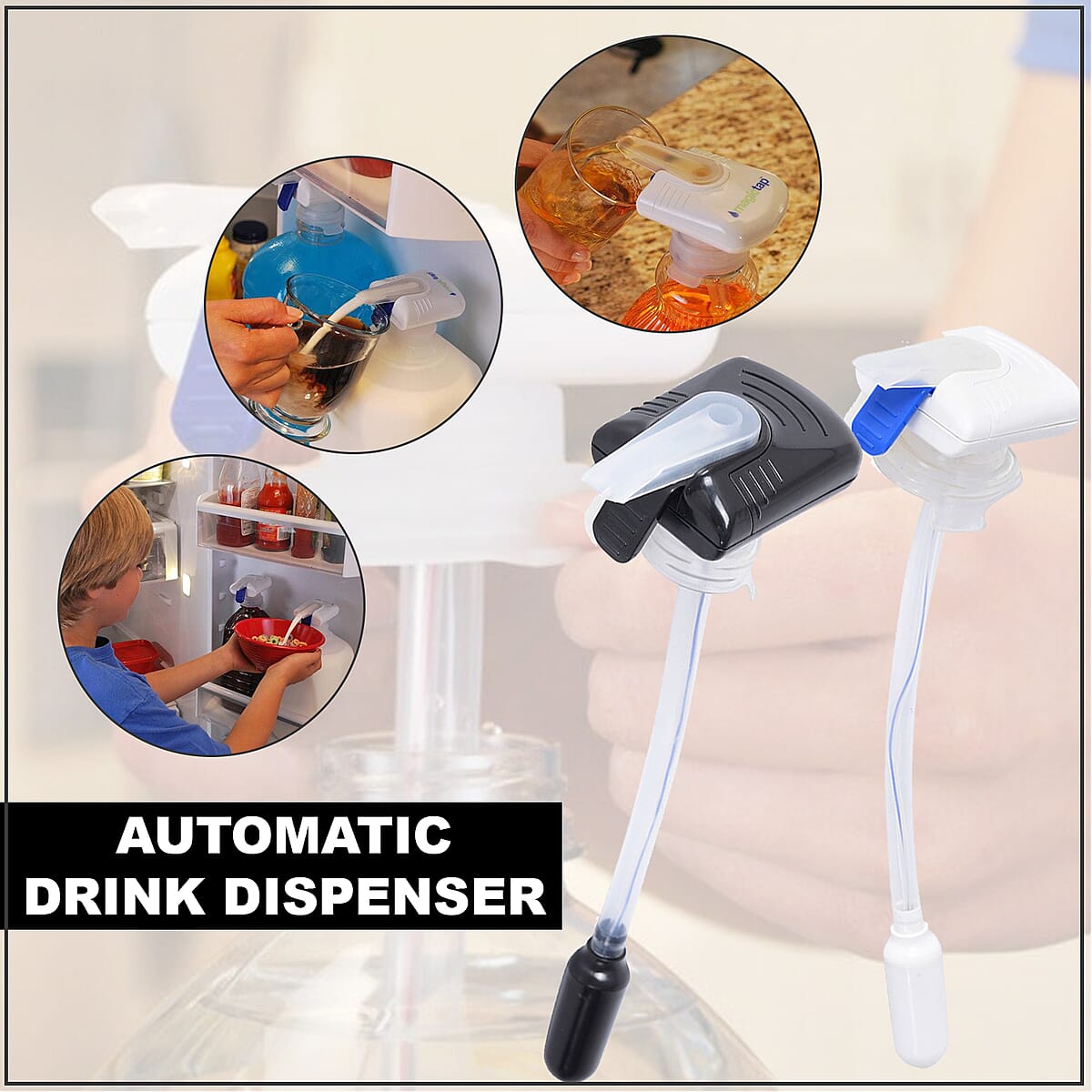 Set of 2 Black and White Super Tap (12.99x4.72) image number 1