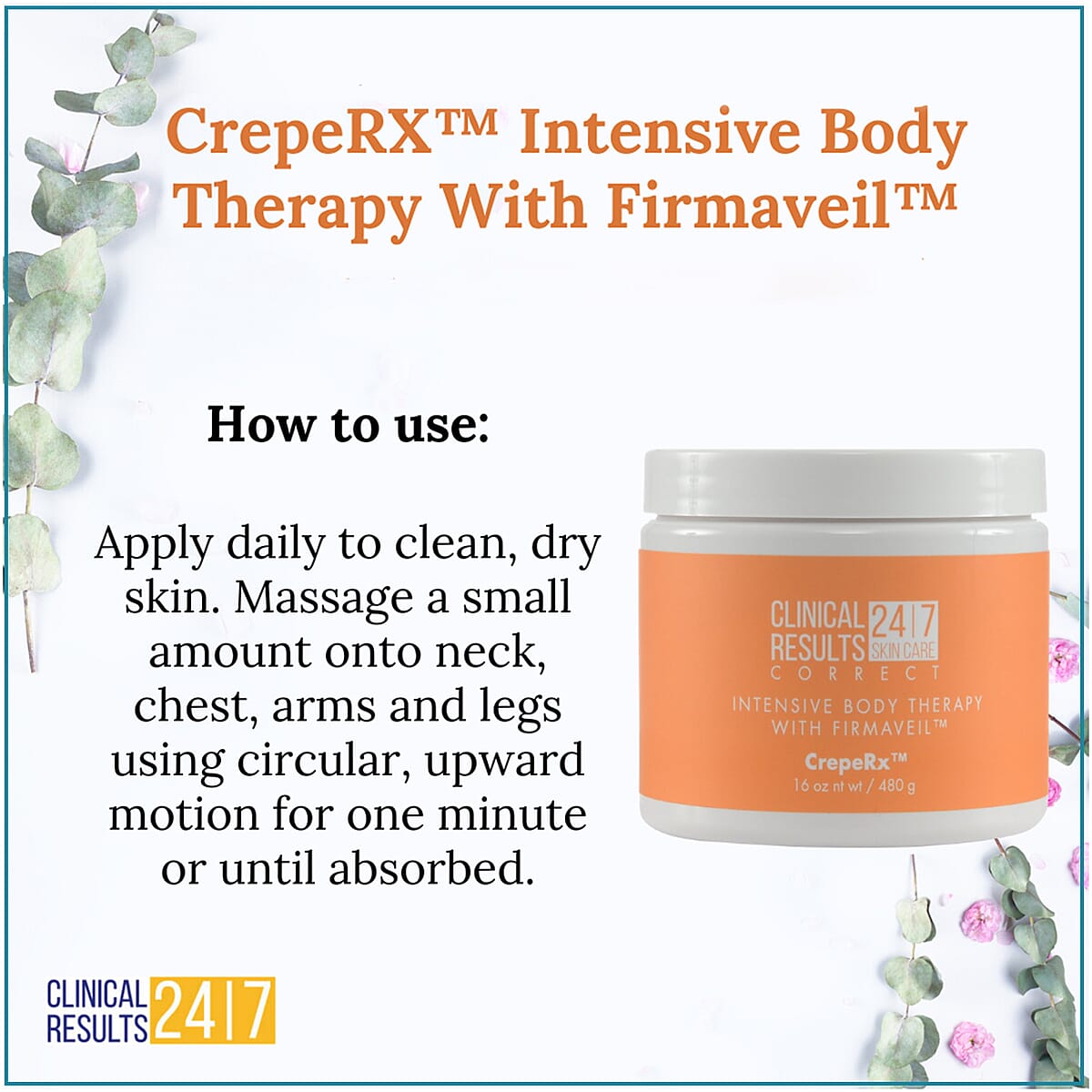 Clinical Results 24.7 Retinol Intensive Body Therapy with Firmveil (16oz) Made in US image number 3