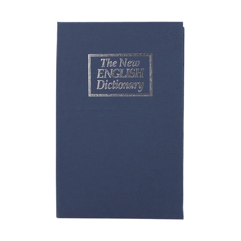 Small Dictionary Diversion Secret Hidden Book Safe with Key Lock - Blue