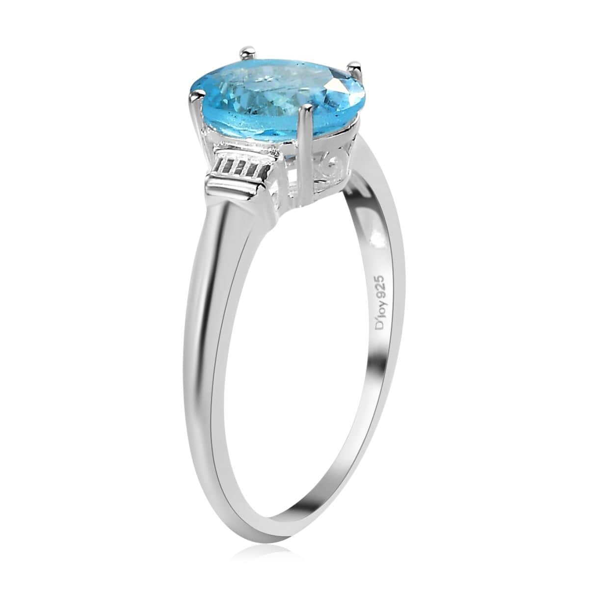 Sky Blue Topaz Solitaire Ring in Sterling Silver (Size 11.0) 2.85 ctw image number 5
