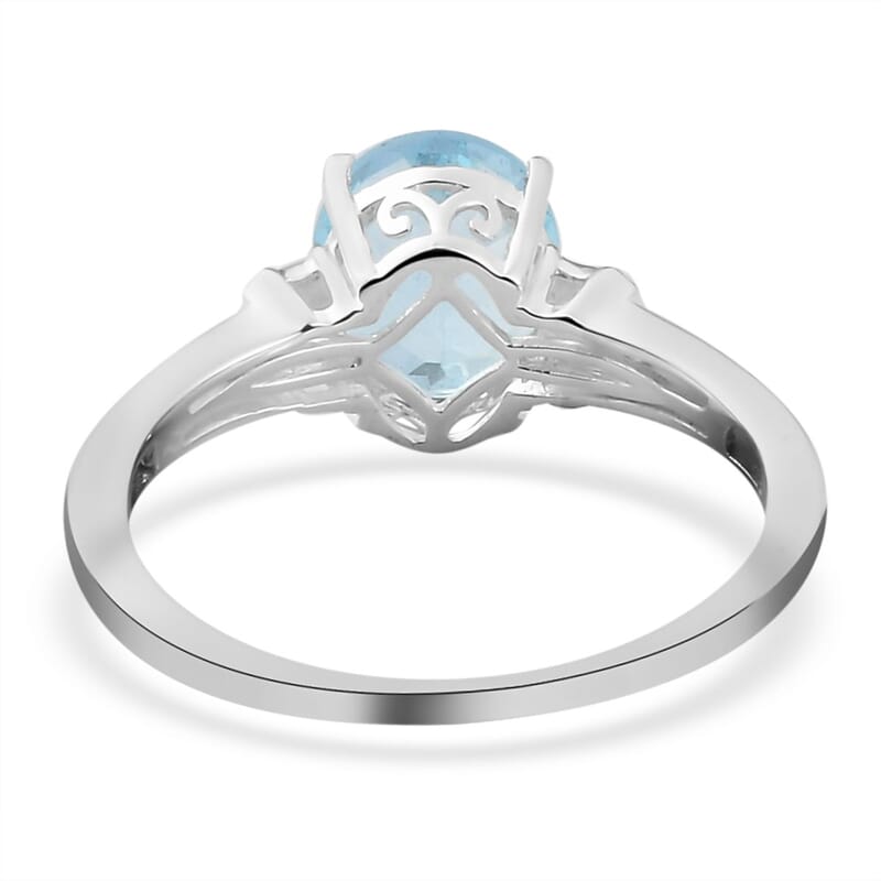 D'Joy Sky Blue Topaz 3.20 ctw Solitaire Ring in Sterling Silver (Size 11.0)