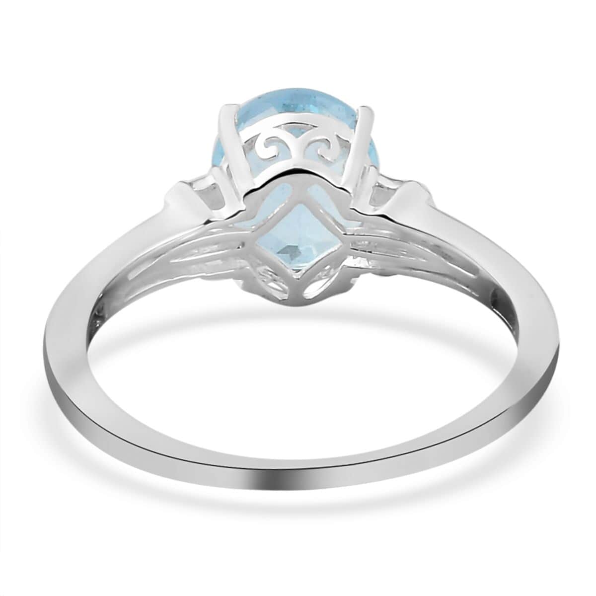 Sky Blue Topaz Solitaire Ring in Sterling Silver (Size 11.0) 2.85 ctw image number 6