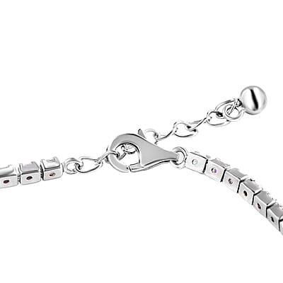 Simulated Diamond Tennis Bracelet in Sterling Silver (7.00 In)
