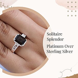 D'Joy Brazilian Smoky Quartz 3.65 ctw Solitaire Ring in Sterling Silver (Size 5.0)