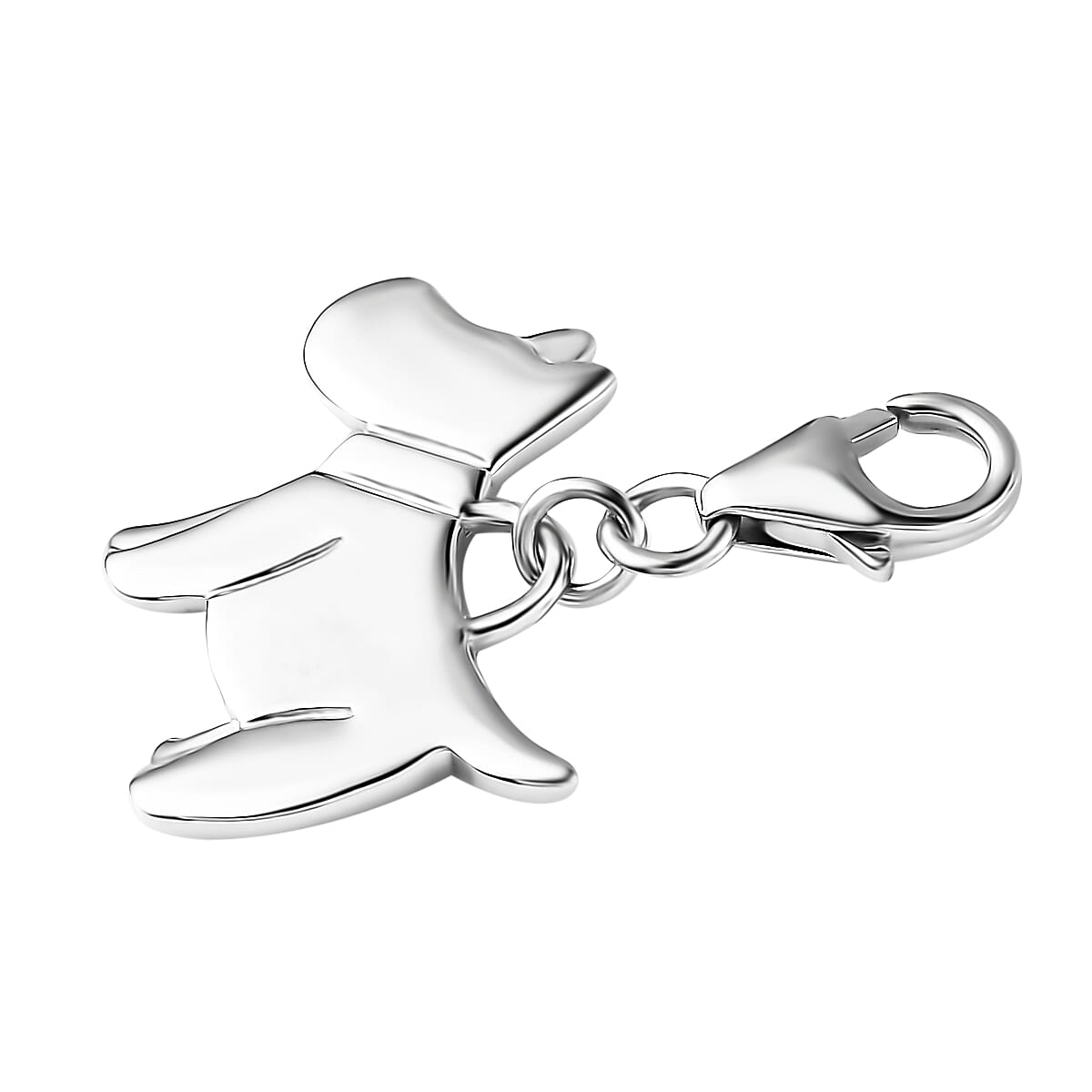 CHARMES D'JOY Platinum Over Sterling Silver Schnauzer Dog Charm 3.60 Grams image number 3