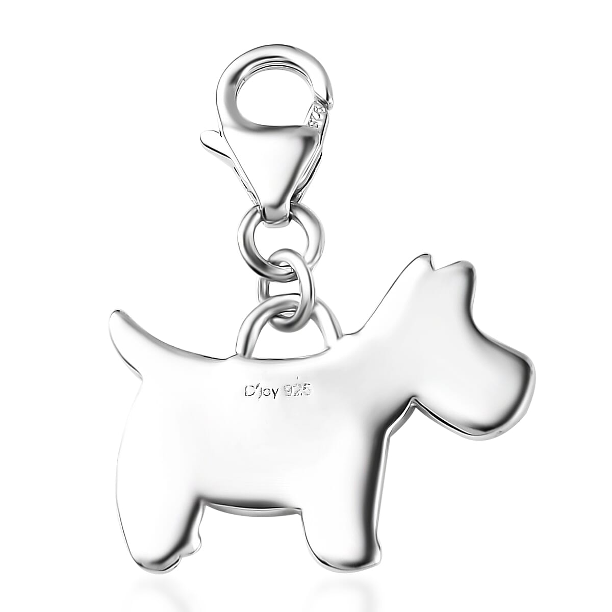 CHARMES D'JOY Platinum Over Sterling Silver Schnauzer Dog Charm 3.60 Grams image number 4