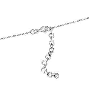 Salamanca Fire Opal Platinum Over Sterling Silver Y-Shape Necklace (18-20 in) 3.35 ctw