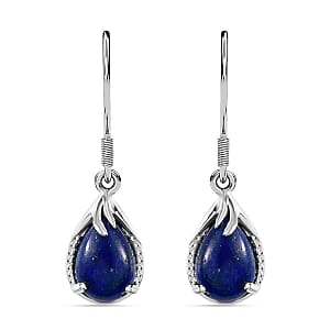 D'Joy Lapis Lazuli 5.25 ctw Drop Earrings in Sterling Silver, Lapis Lazuli Earrings, Dangle Earrings, Anniversary Gift For Her