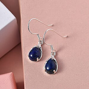 D'Joy Lapis Lazuli 5.25 ctw Drop Earrings in Sterling Silver, Lapis Lazuli Earrings, Dangle Earrings, Anniversary Gift For Her