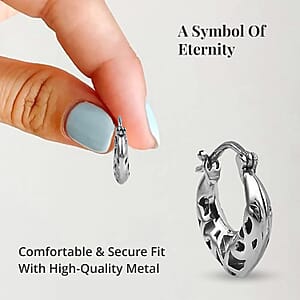 Set of 5 Multi Style Hoop Earrings in Stainless Steel