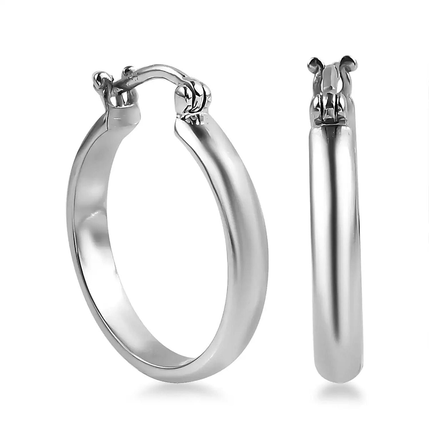 Set of 5 Multi Style Hoop Earrings in Stainless Steel
