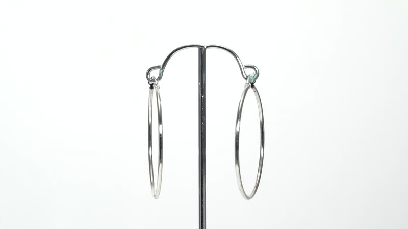 Hoop Earrings in Sterling Silver (4.40 g)