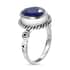 Artisan Crafted Lapis Lazuli Solitaire Ring in Sterling Silver 2.75 ctw image number 5