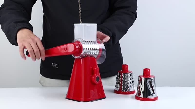 Easy Way Stainless Steel Slicer and Grater and Shredder with Suction Base Dishwasher Safe