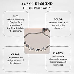 D'Joy Diamond Accent Elephant Bracelet in Sterling Silver with Stainless Steel Bolo Chain, Adjustable Charm Bracelet for Women 9.50 Inches