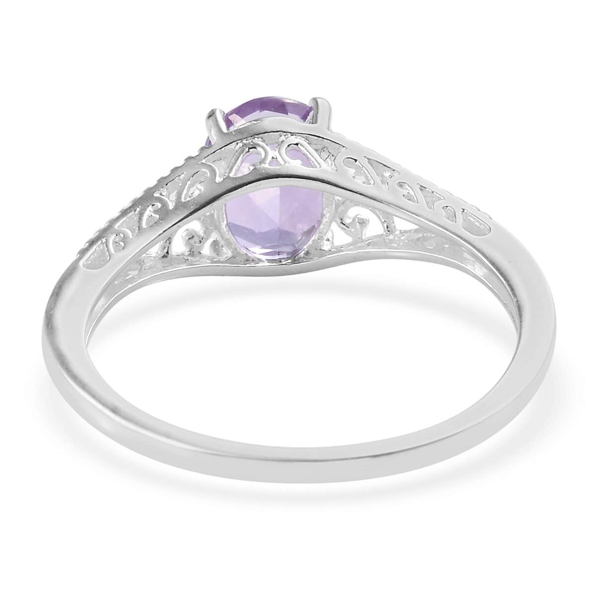 Bolivian Amethyst 1.65 ctw Solitaire Ring in Sterling Silver (Size 11.0) image number 4