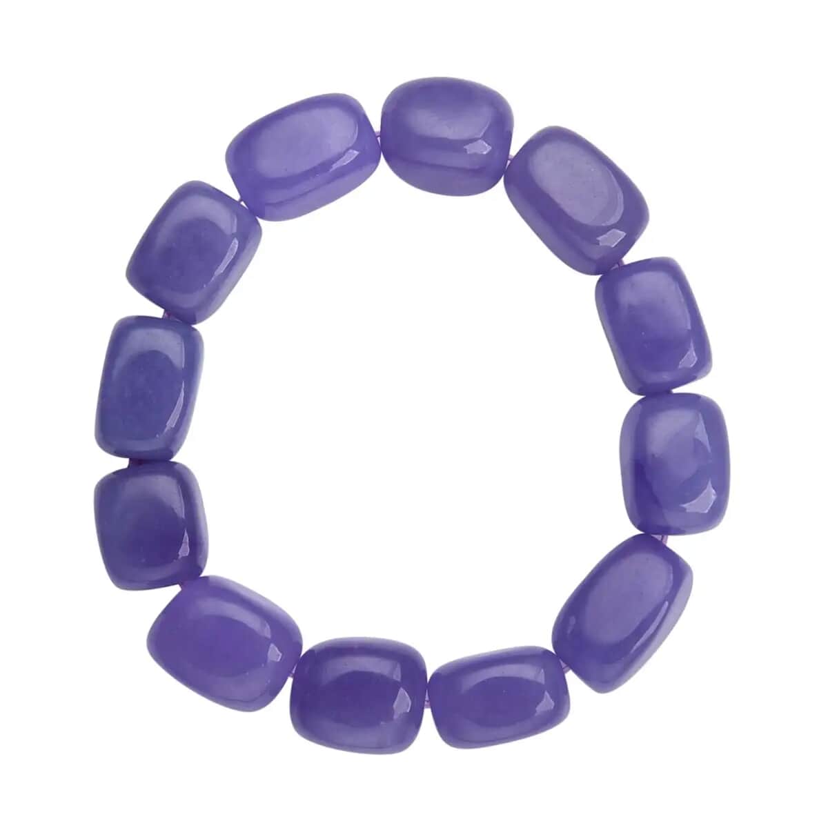 Purple Jade (D) Bracelet, Jade Beads Bracelet, Stretch Bracelet 447.00 ctw image number 0