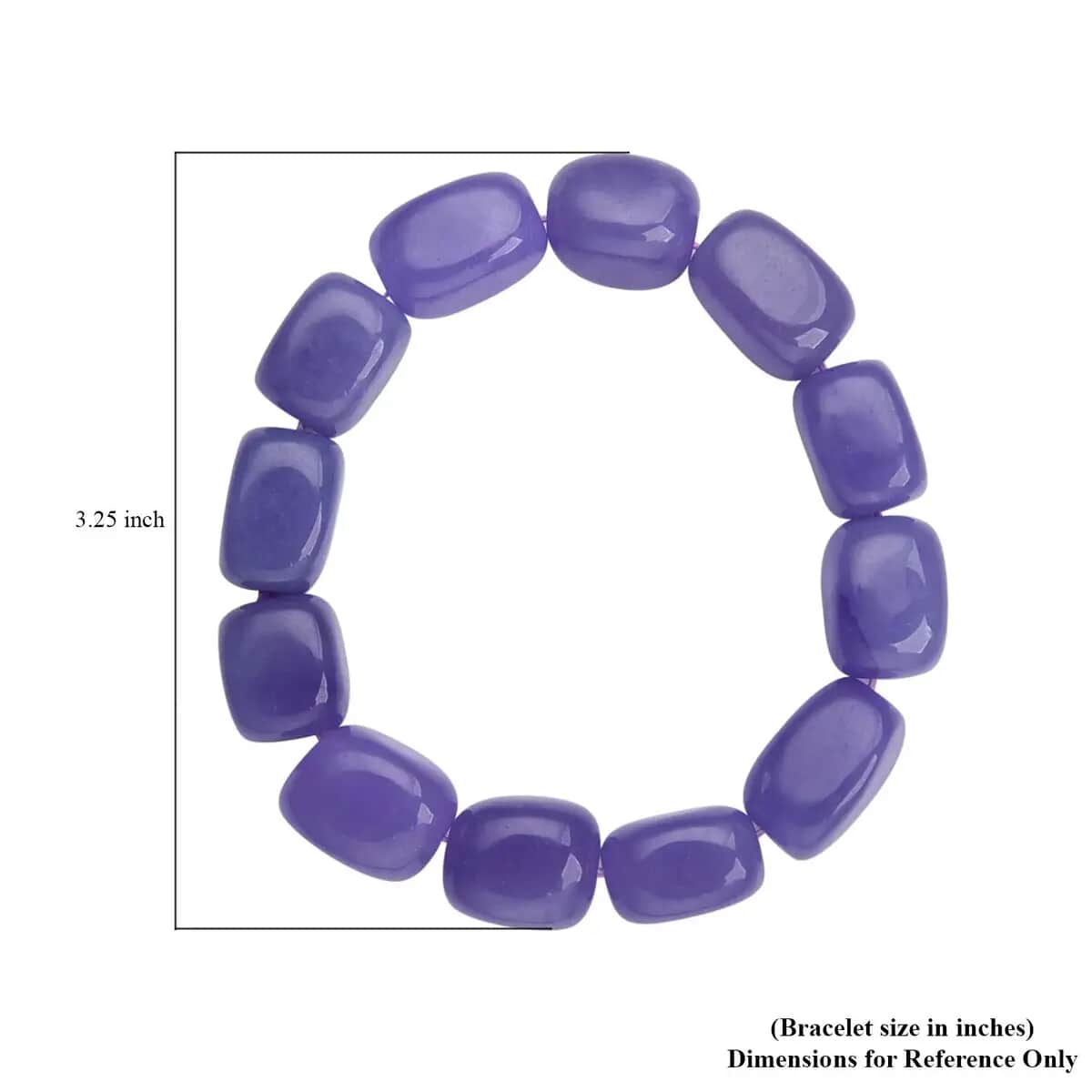 Purple Jade (D) Bracelet, Jade Beads Bracelet, Stretch Bracelet 447.00 ctw image number 6