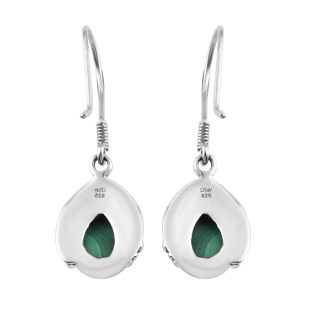 Artisan Crafted African Malachite Dangle Earrings in Sterling Silver 5.50 ctw image number 6