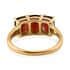 Mozambique Garnet Trilogy Ring in 14K Yellow Gold Over Sterling Silver (Size 6.0) 3.00 ctw image number 4