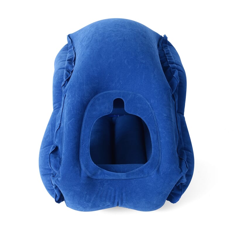 Inflatable Travel Pillow Blue