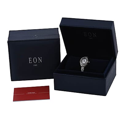Bali Legacy Eon 1962 Swiss Movement Sterling Silver Tulang Naga Bracelet Watch (8 in), Designer Bracelet Watch, Analog Luxury Wristwatch