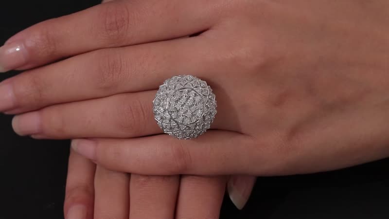 GP Special Valentine Collection Diamond I Love You Ring in Platinum Over Sterling Silver 0.50 ctw