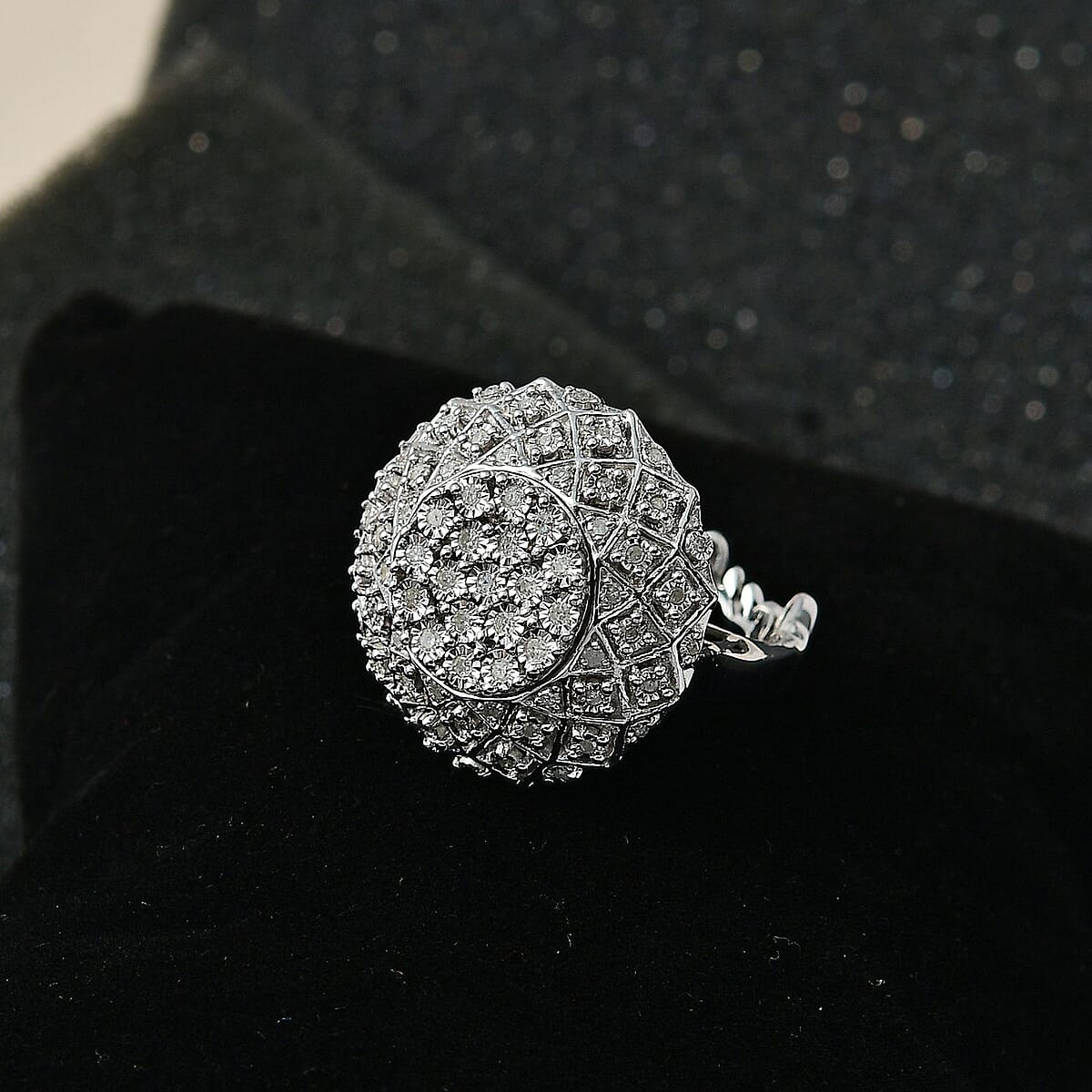 GP Special Valentine Collection Diamond I Love You Ring in Platinum Over Sterling Silver (Size 10.0) 0.50 ctw image number 1