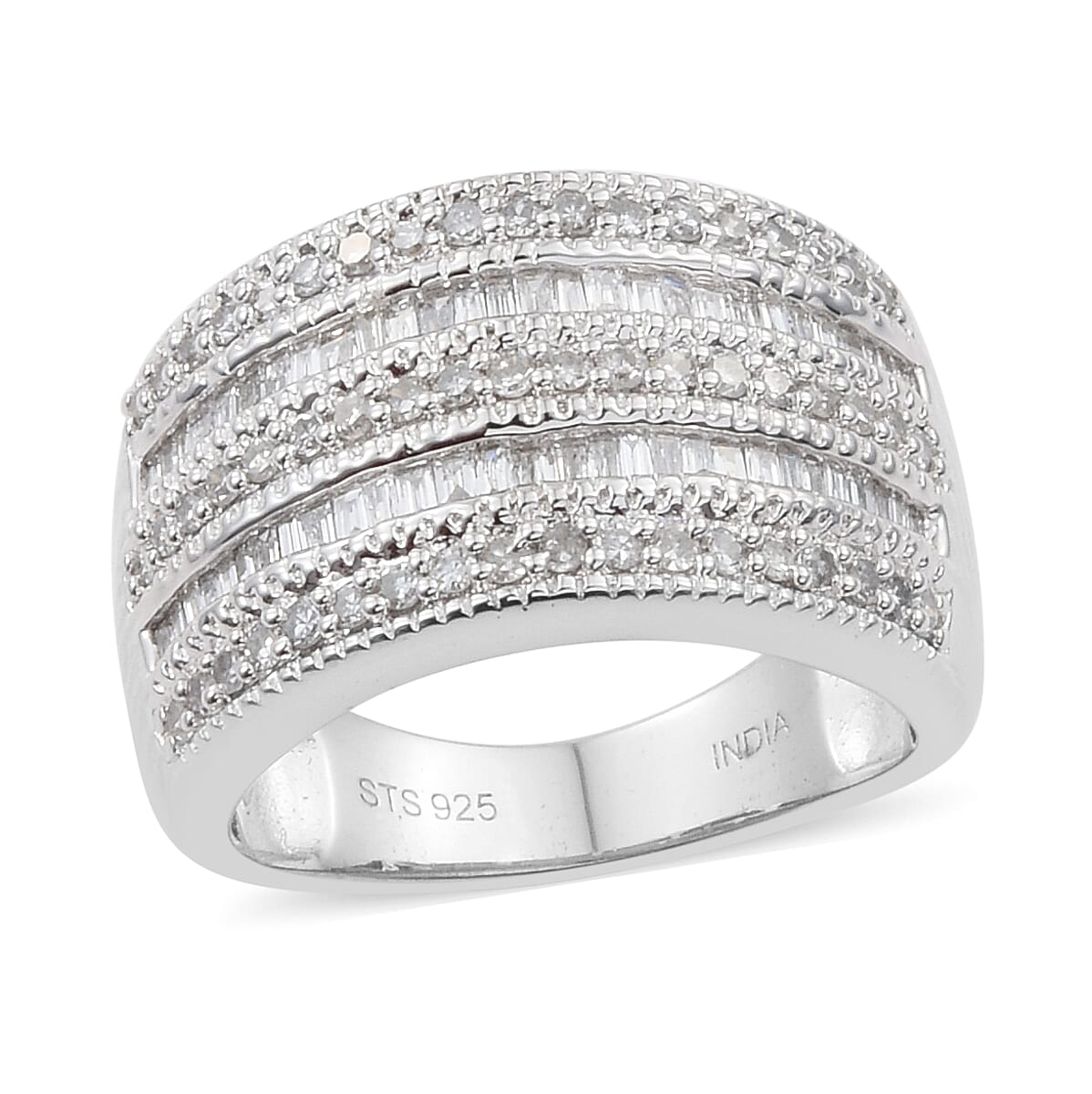0.75 ctw Diamond Ring in Sterling Silver (Size 5) image number 0