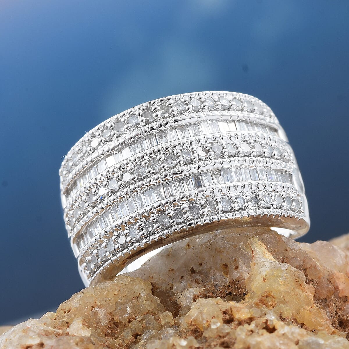 0.75 ctw Diamond Ring in Sterling Silver (Size 5) image number 1