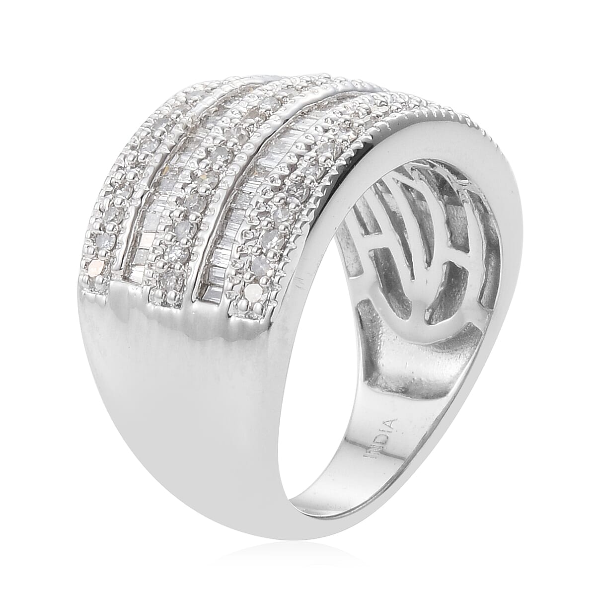 0.75 ctw Diamond Ring in Sterling Silver (Size 5) image number 2