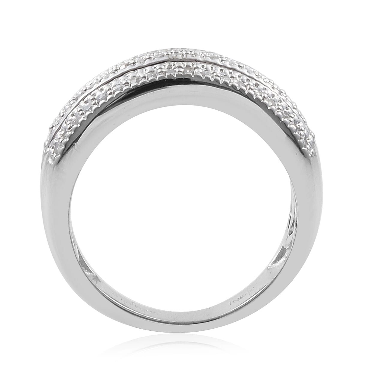 0.75 ctw Diamond Ring in Sterling Silver (Size 5)