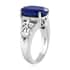 Lapis Lazuli Openwork Solitaire Ring in Stainless Steel (Size 11.0) 6.00 ctw image number 3