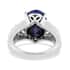 Lapis Lazuli Openwork Solitaire Ring in Stainless Steel (Size 11.0) 6.00 ctw image number 4