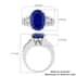 Lapis Lazuli Openwork Solitaire Ring in Stainless Steel (Size 11.0) 6.00 ctw image number 5
