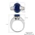 Lapis Lazuli Openwork Solitaire Ring in Stainless Steel (Size 11.0) 6.00 ctw image number 7