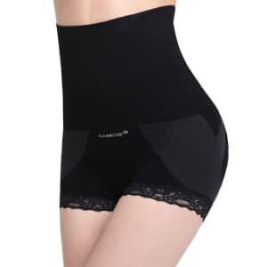 SANKOM Patent Black Lace Brief Shaper For Women with Aloe Vera Fibers - L/XL