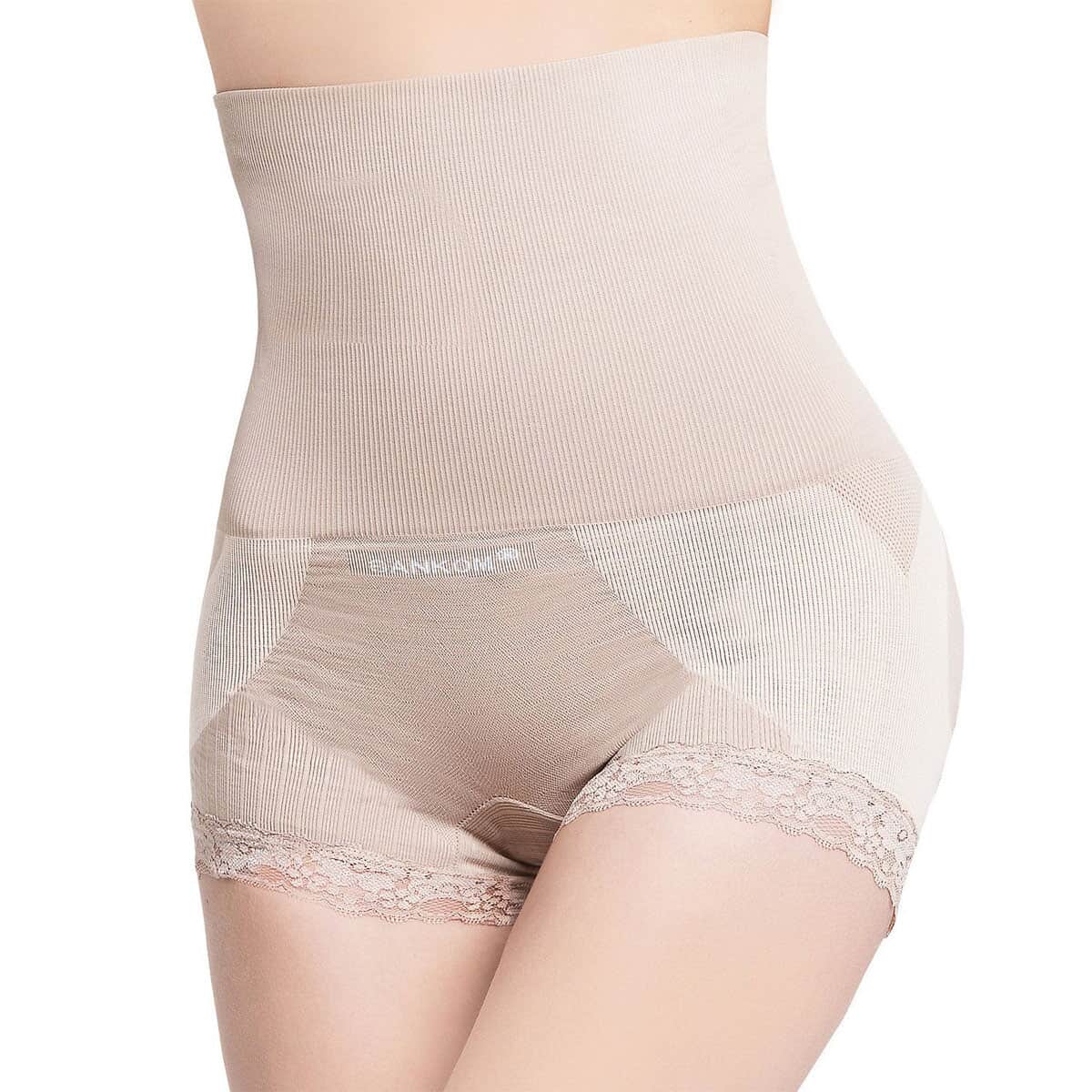 Sankom Patent Lace Brief Shaper with Cooling Fibers (XS, Beige) image number 0