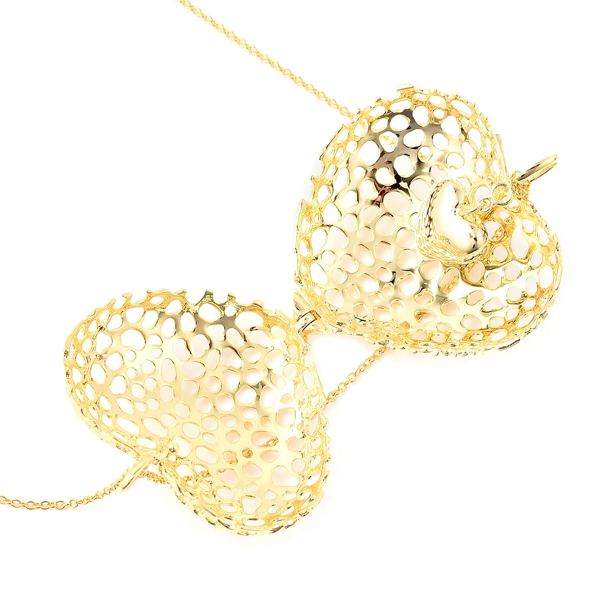 RACHEL GALLEY Amore Heart Pendant Necklace 30 Inches in 14K Yellow Gold Over Sterling Silver 28.85 Grams image number 4