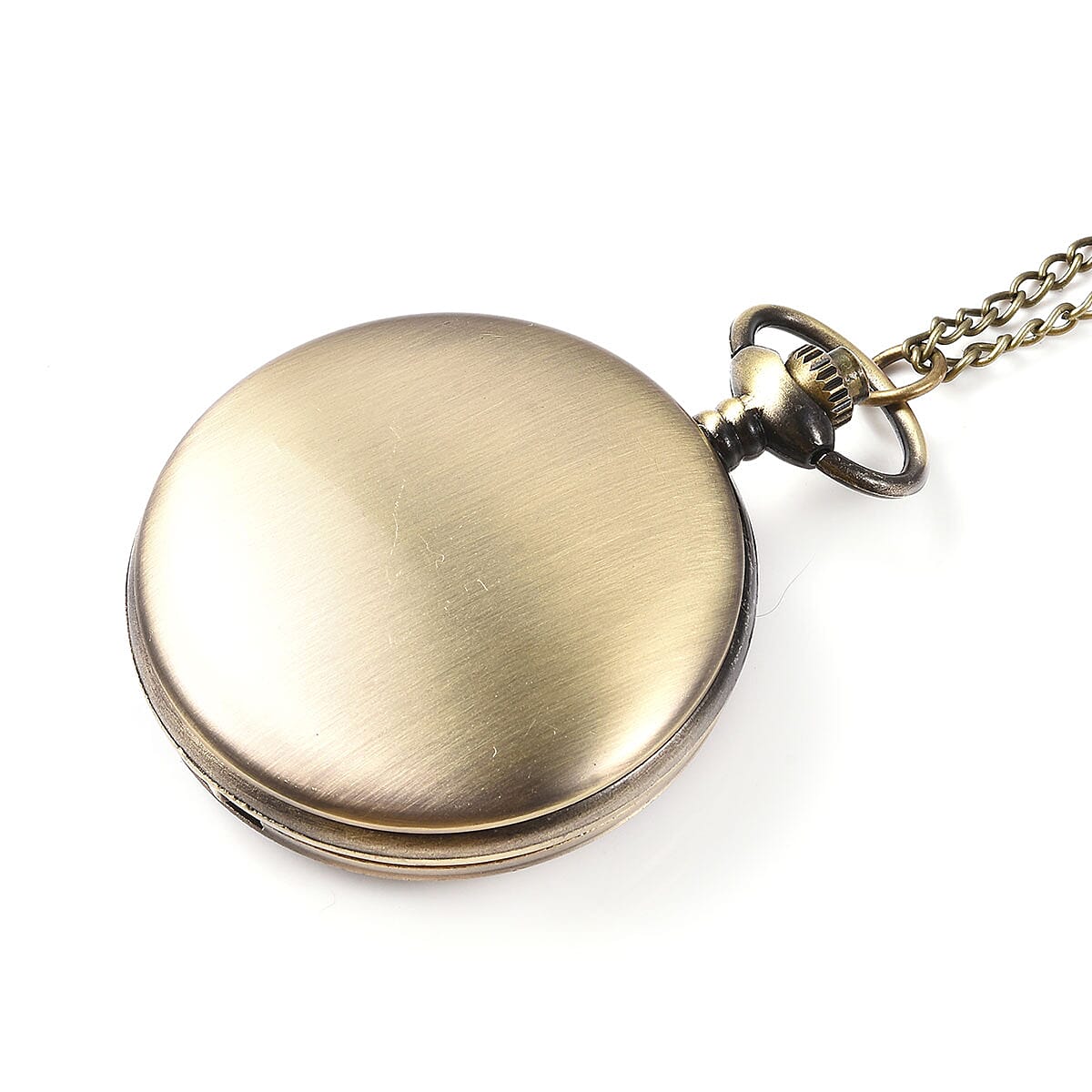 Strada Japanese Movement Northern Lights Pocket Watch in Goldtone with Chain 32 Inches image number 3