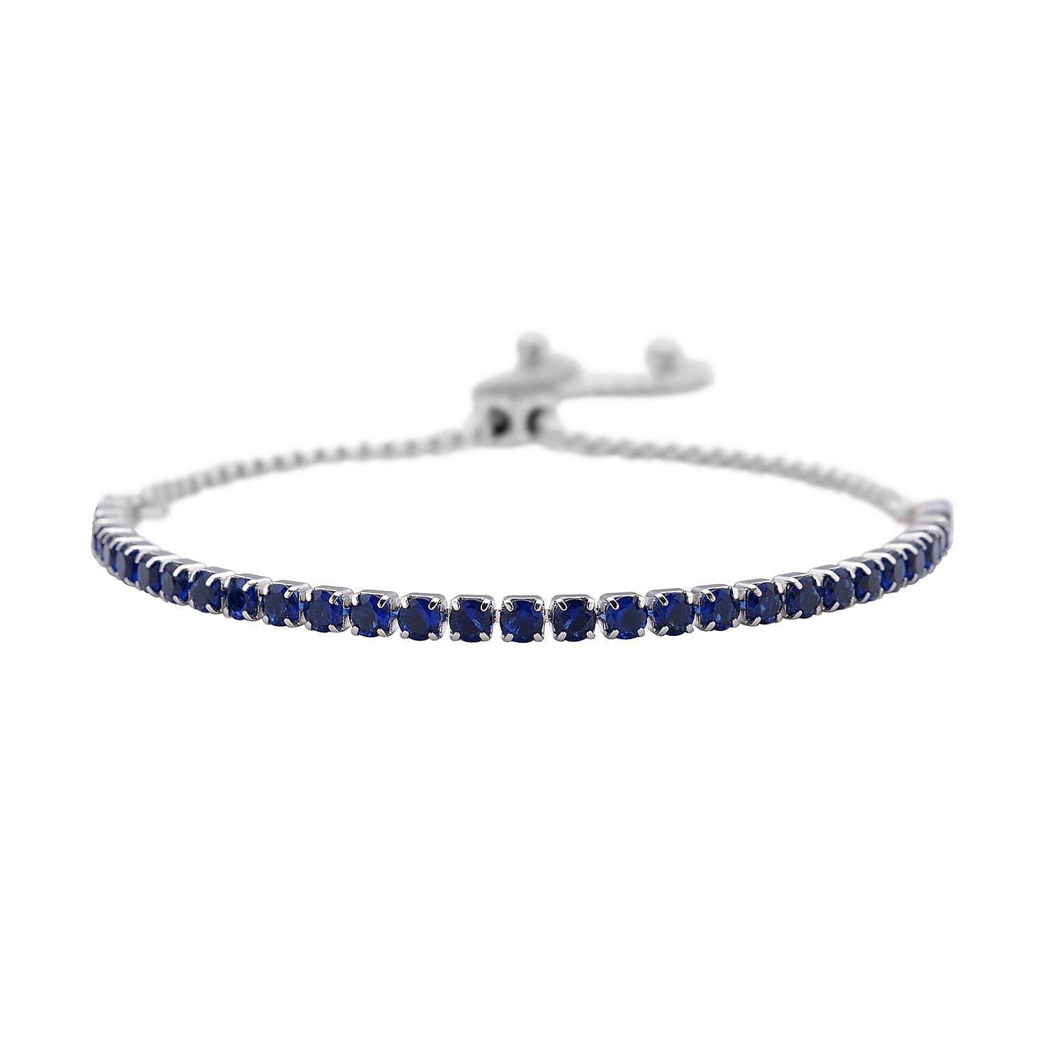 Simulated Blue Diamond Earrings Tennis Bracelet in Stainless Steel, Adjustable Bolo Bracelet, Solitaire Stud Earrings, Jewelry Gifts For Women 6.00 ctw